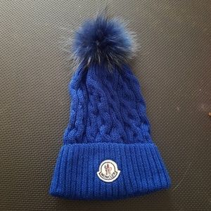 Moncler Berretto Slouch Wool Pom Beanie NWT MSRP $270